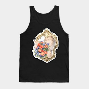 Lone Wolf With Flowers Tank Top